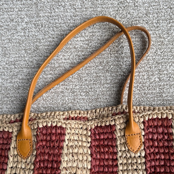 BEMBIEN Francia Raffia Striped Tote Bag - Picture 2 of 5